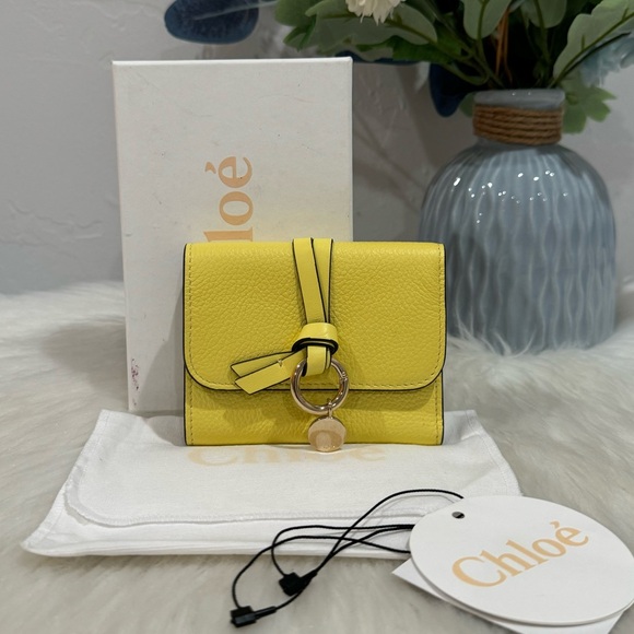 Chloe Handbags - Chloé Alphabet Trifold Grained Calf Leather Wallet